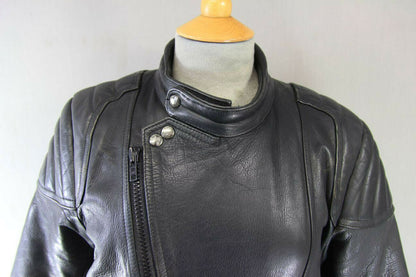 SUPERB QUALITY BLACK LEATHER SPORTEX A5 CLASSIC BIKER JACKET 36 INCH