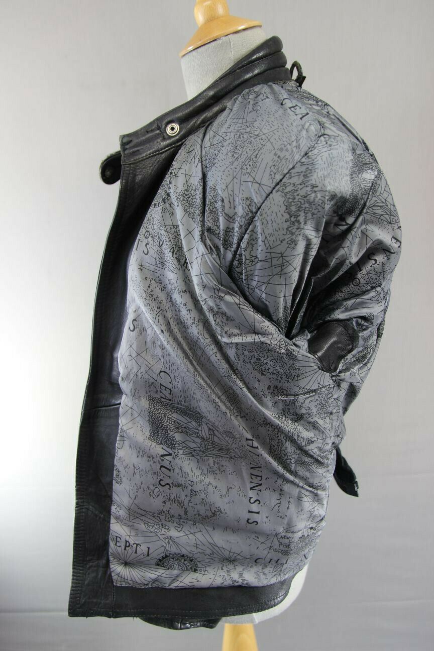 SUPERB QUALITY BLACK LEATHER SPORTEX A5 CLASSIC BIKER JACKET 36 INCH