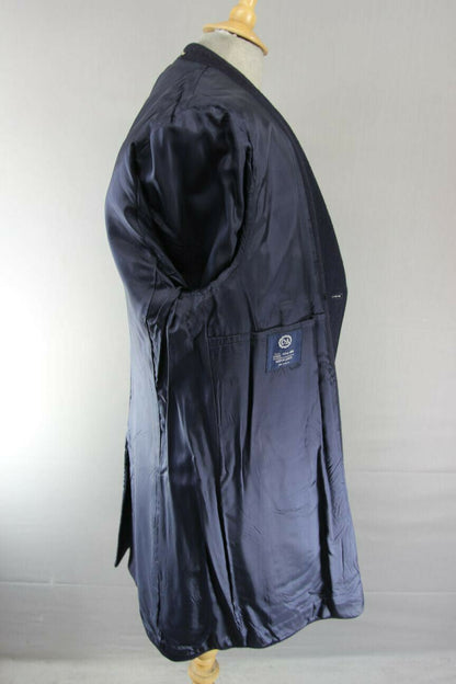 CLASSIC NAVY BLUE C & A WOOL MID LENGTH COAT 42 INCH