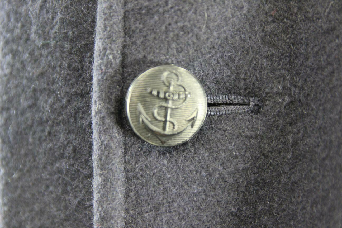 CLASSIC NAVY BLUE C & A WOOL MID LENGTH COAT 42 INCH