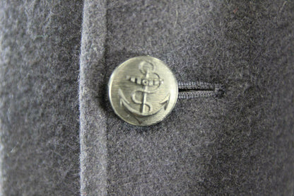CLASSIC NAVY BLUE C & A WOOL MID LENGTH COAT 42 INCH