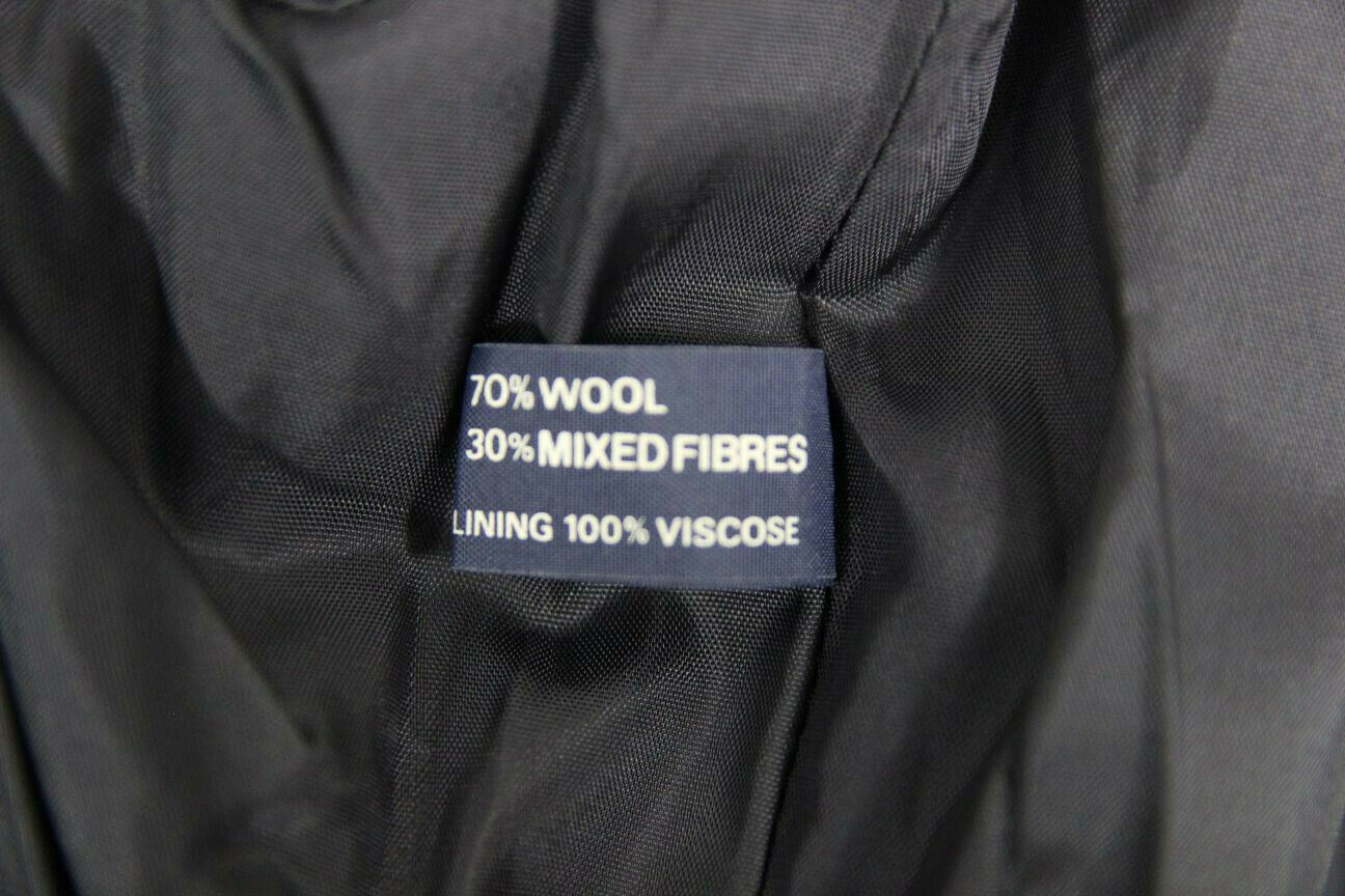 CLASSIC NAVY BLUE C & A WOOL MID LENGTH COAT 42 INCH