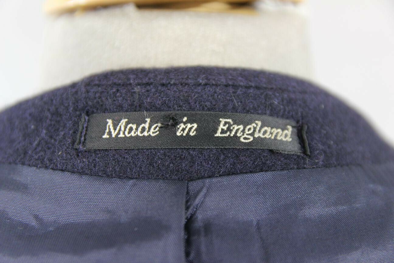 CLASSIC NAVY BLUE C & A WOOL MID LENGTH COAT 42 INCH