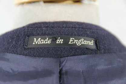 CLASSIC NAVY BLUE C & A WOOL MID LENGTH COAT 42 INCH