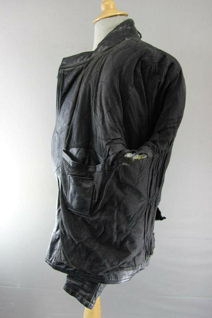 BRITISH MADE BIKER'S PARADISE CLASSIC BLACK COWHIDE LEATHER BIKER JACKET 40 INCH