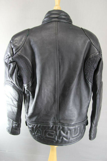 JTS MAGNUM BLACK COWHIDE LEATHER 3M THINSULATE THERMAL LINED BIKER JACKET 38 IN