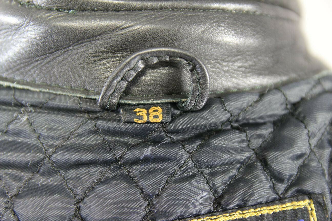 JTS MAGNUM BLACK COWHIDE LEATHER 3M THINSULATE THERMAL LINED BIKER JACKET 38 IN