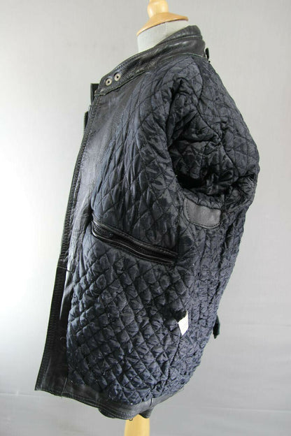 JTS MAGNUM BLACK COWHIDE LEATHER 3M THINSULATE THERMAL LINED BIKER JACKET 38 IN
