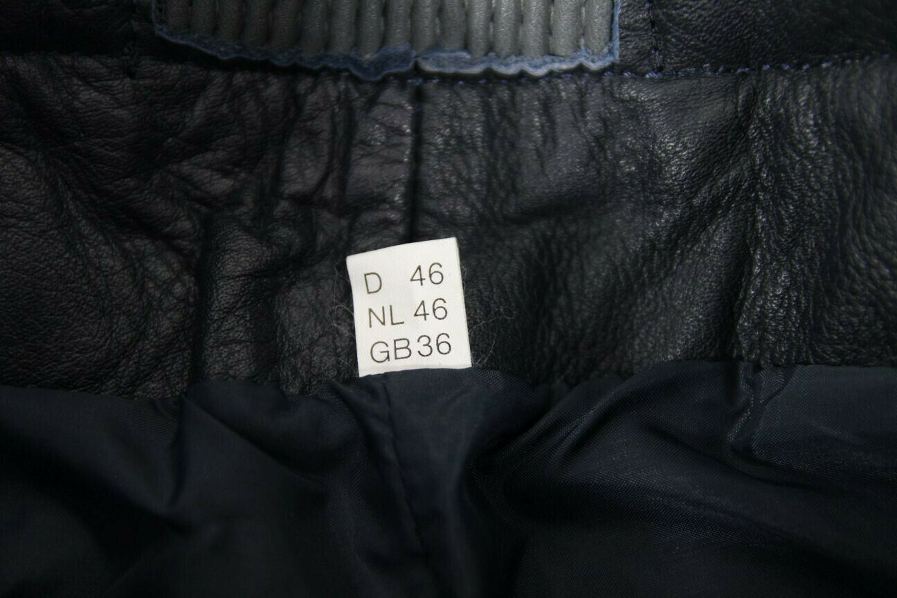 VINTAGE MQP GREY LEATHER BIKER TROUSERS-WAIST 28 INCHES/INSIDE LEG 29 INCHES