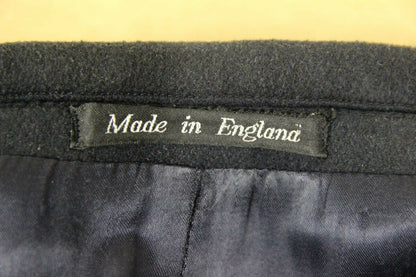 VINTAGE 1980's HAMMERSLEY BRITISH MADE NAVY BLUE WOOL & CASHMERE COAT 40 INCH