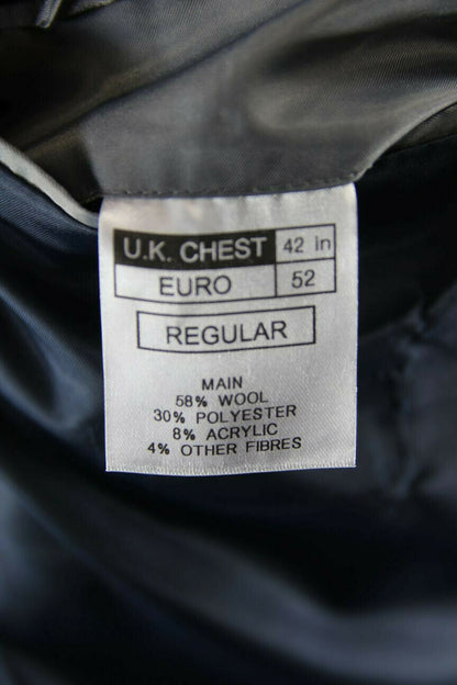 BRAND NEW MEN'S WOOL RICH BLEND 3 POCKET BLACK OVERCOAT 42-44 INCH (REGULAR FIT)