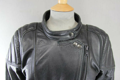 SUPERB QUALITY BLACK LEATHER SPORTEX A5 CLASSIC BIKER JACKET 38 INCH