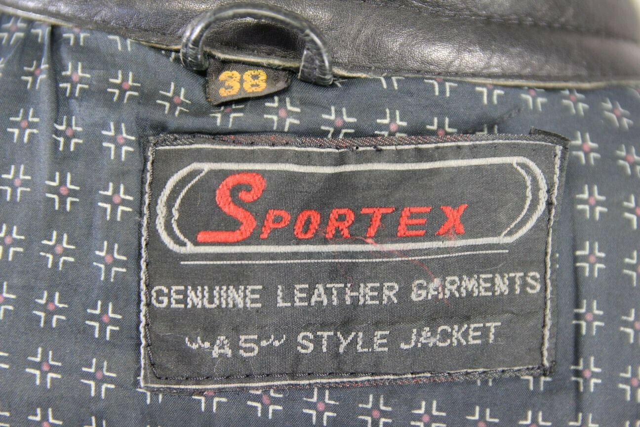 SUPERB QUALITY BLACK LEATHER SPORTEX A5 CLASSIC BIKER JACKET 38 INCH