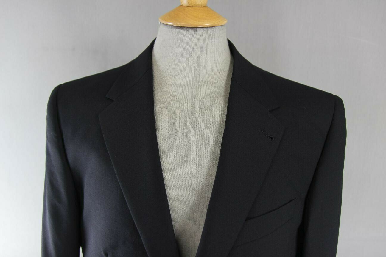 BRAND NEW WOOL RICH BLEND BLACK TRAVEL PLUS JACKET: 40 INCH CHEST (REGULAR FIT)