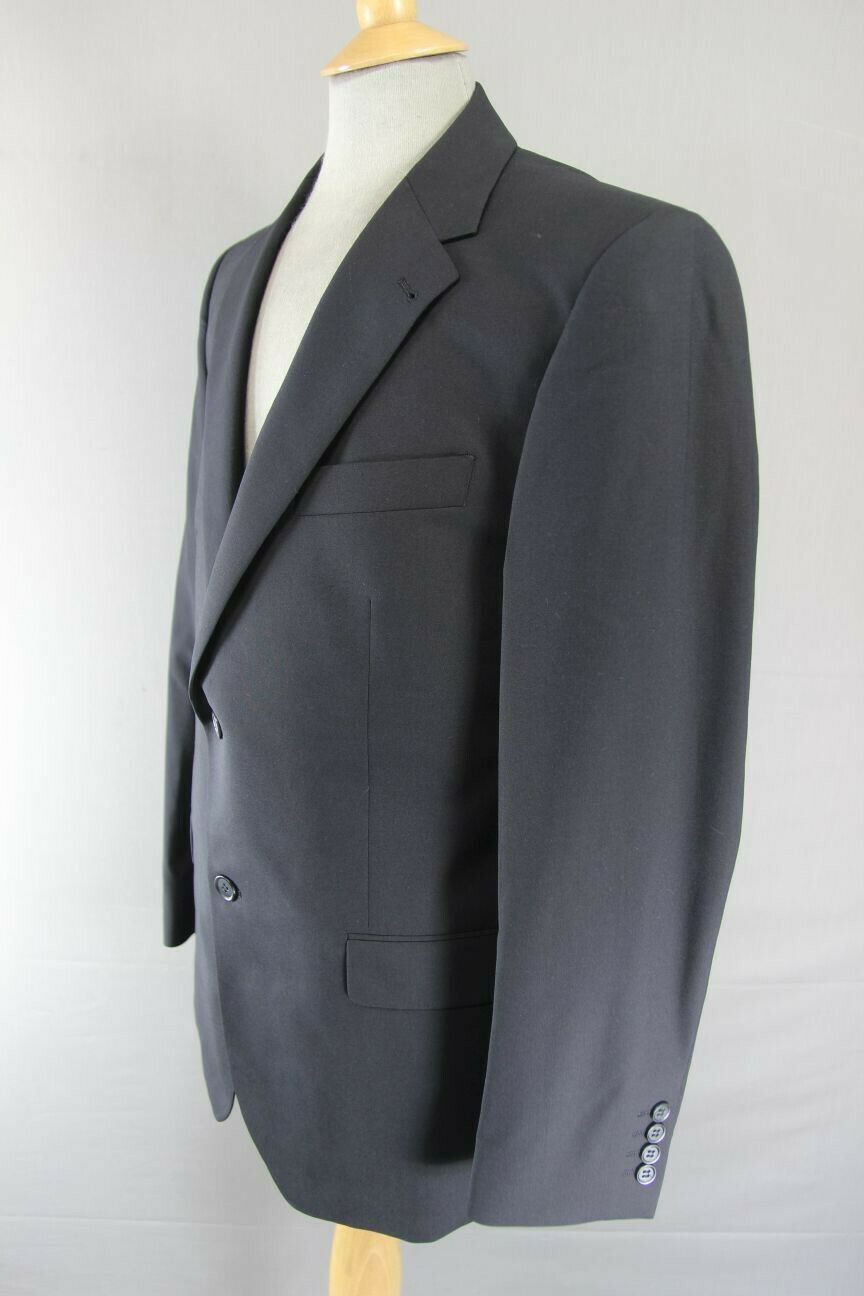 BRAND NEW WOOL RICH BLEND BLACK TRAVEL PLUS JACKET: 40 INCH CHEST (REGULAR FIT)