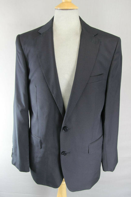 BRAND NEW PURE WOOL BLACK JACKET: 40 INCH CHEST (REGULAR FIT)