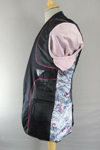 BRAND NEW PURE WOOL BLACK JACKET: 40 INCH CHEST (REGULAR FIT)