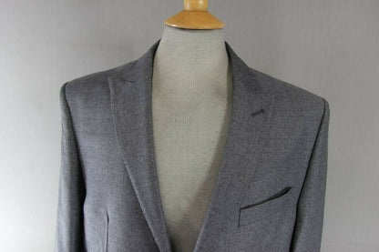 BRAND NEW PURE WOOL GREY JACKET: 40 INCH CHEST (LONG FIT)
