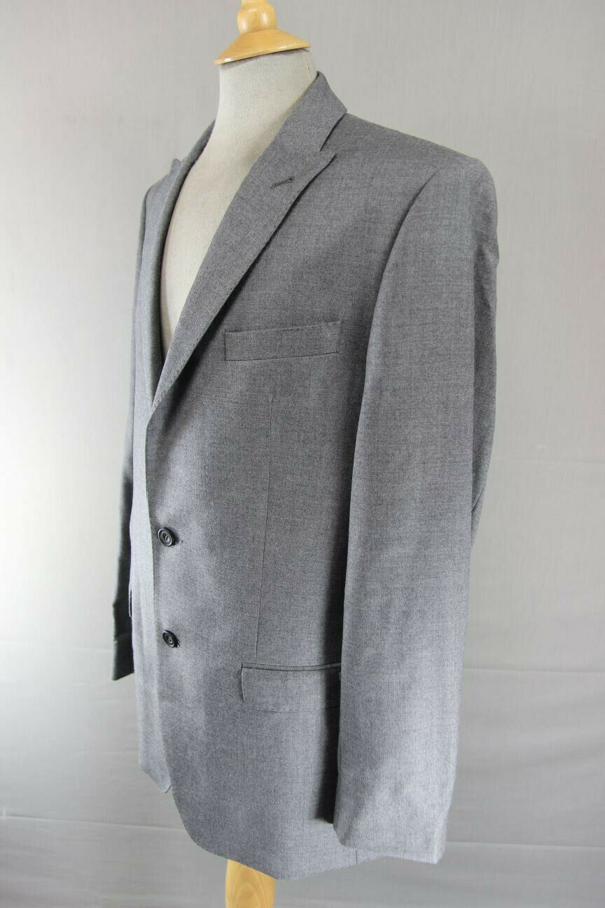 BRAND NEW PURE WOOL GREY JACKET: 40 INCH CHEST (LONG FIT)