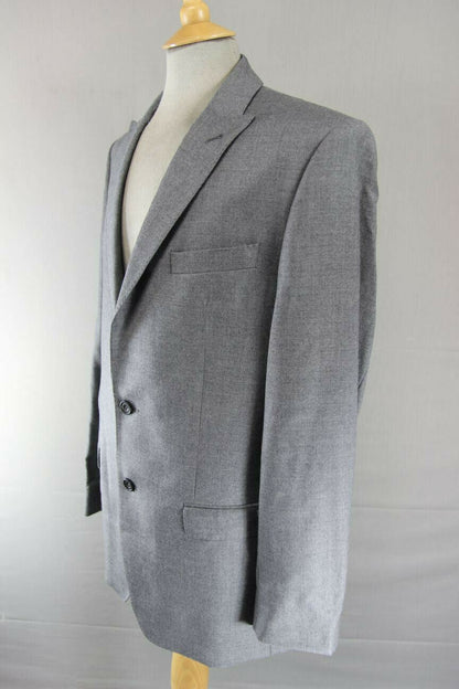 BRAND NEW PURE WOOL GREY JACKET: 40 INCH CHEST (LONG FIT)