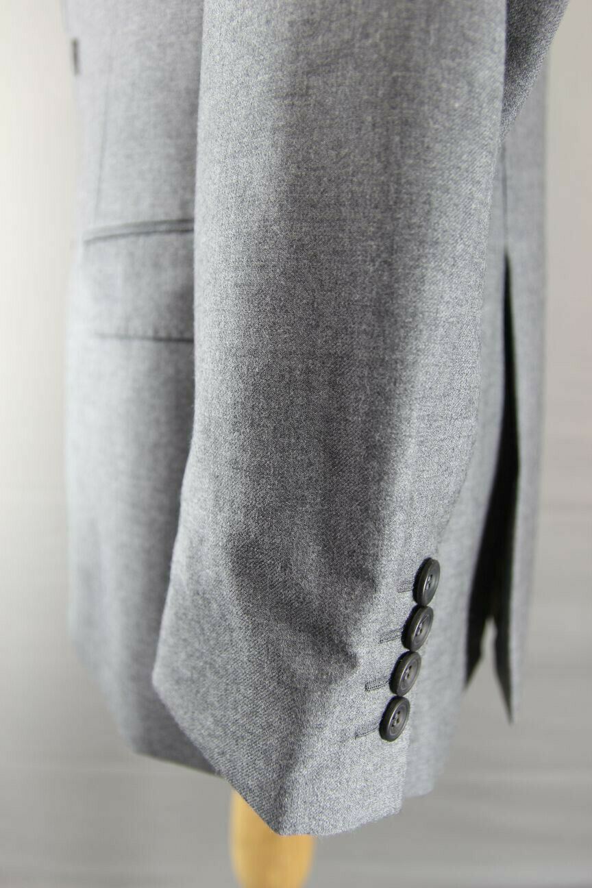 BRAND NEW PURE WOOL GREY JACKET: 40 INCH CHEST (LONG FIT)