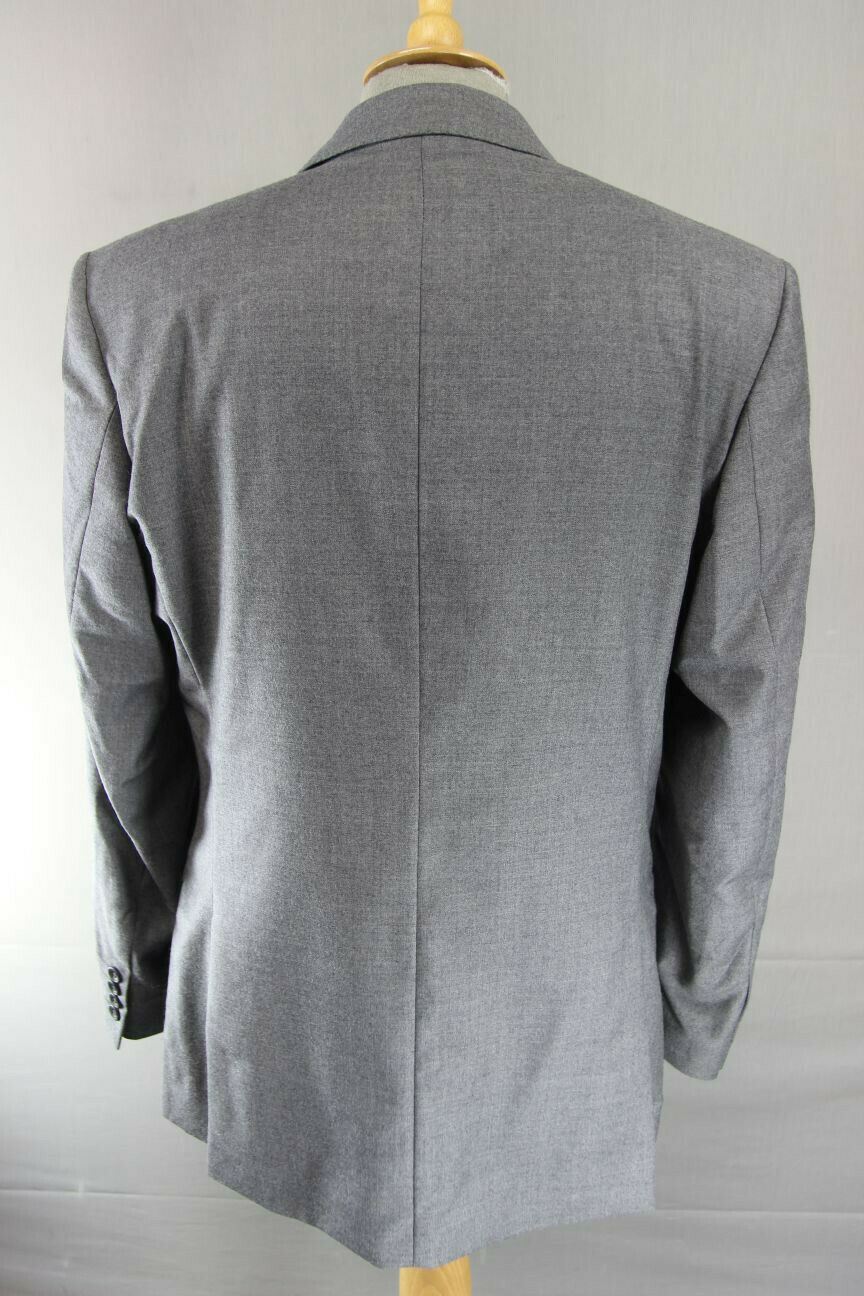 BRAND NEW PURE WOOL GREY JACKET: 40 INCH CHEST (LONG FIT)