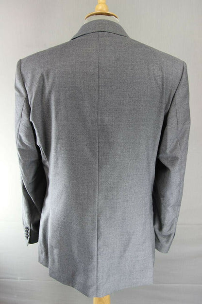 BRAND NEW PURE WOOL GREY JACKET: 40 INCH CHEST (LONG FIT)
