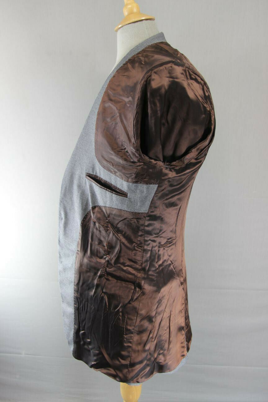 BRAND NEW PURE WOOL GREY JACKET: 40 INCH CHEST (LONG FIT)
