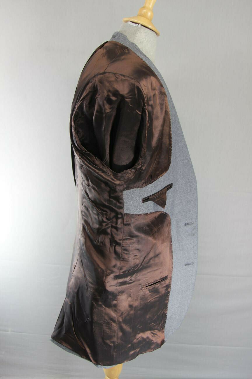 BRAND NEW PURE WOOL GREY JACKET: 40 INCH CHEST (LONG FIT)