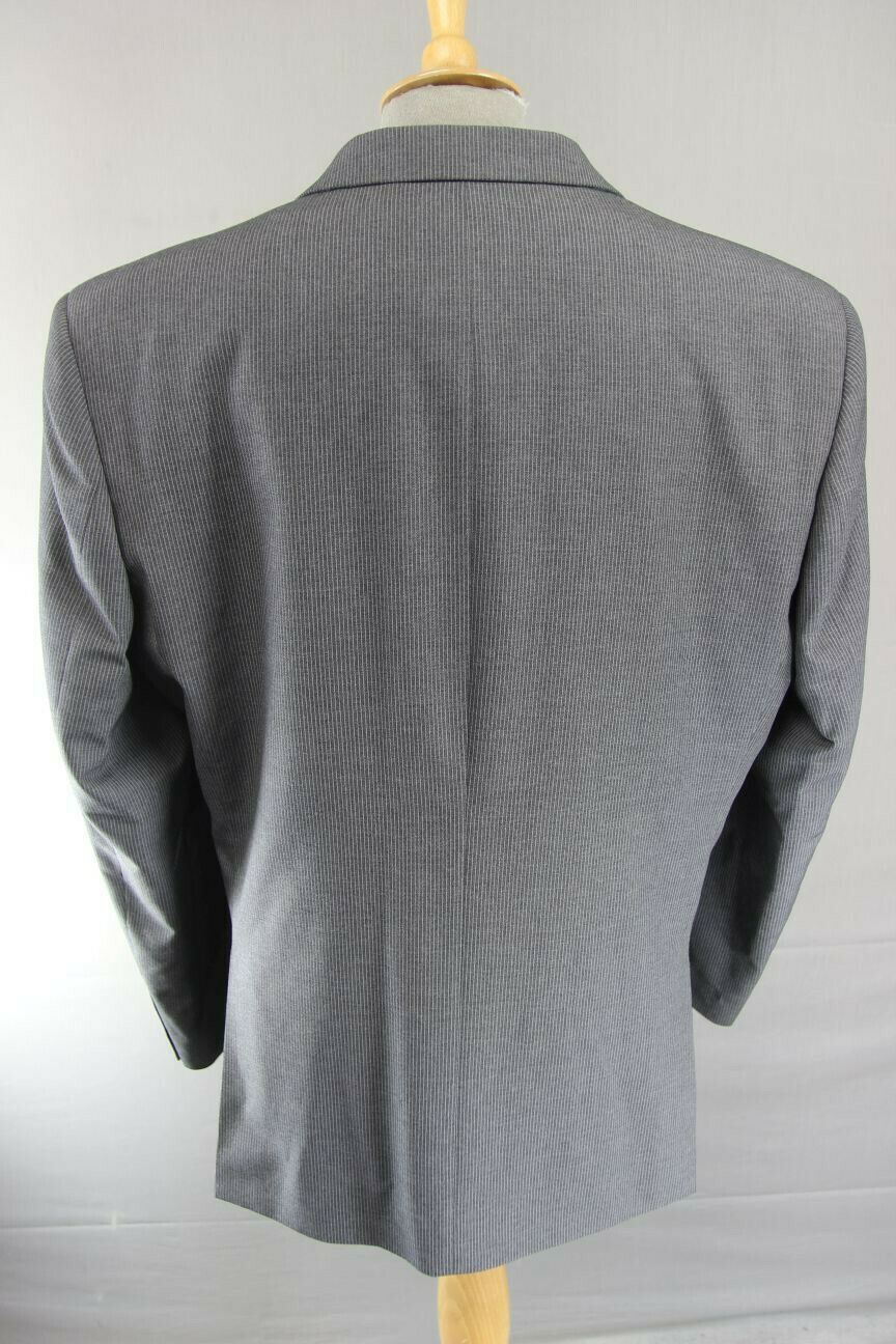 BRAND NEW GREY PINSTRIPED JACKET: 48 INCH CHEST XXL (REGULAR FIT)