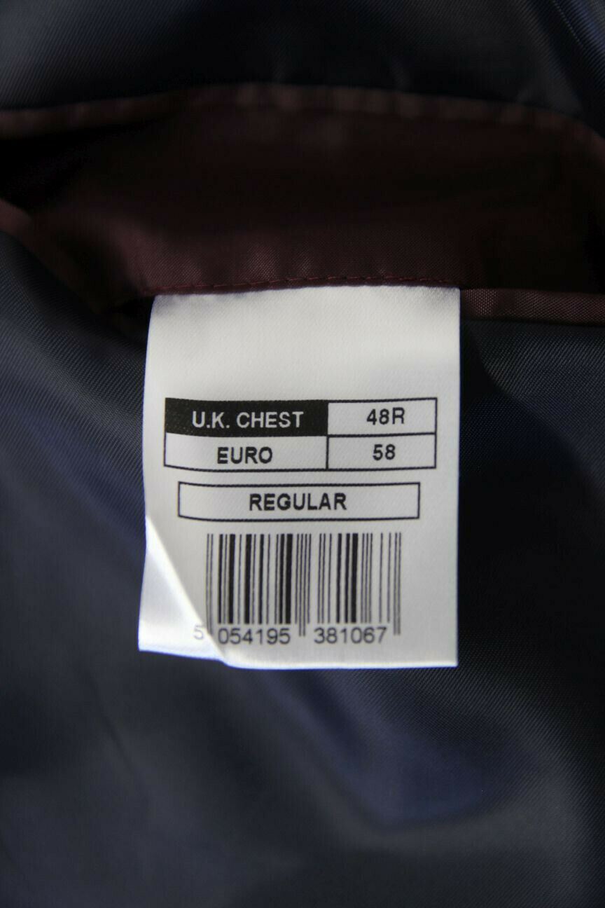 BRAND NEW GREY PINSTRIPED JACKET: 48 INCH CHEST XXL (REGULAR FIT)