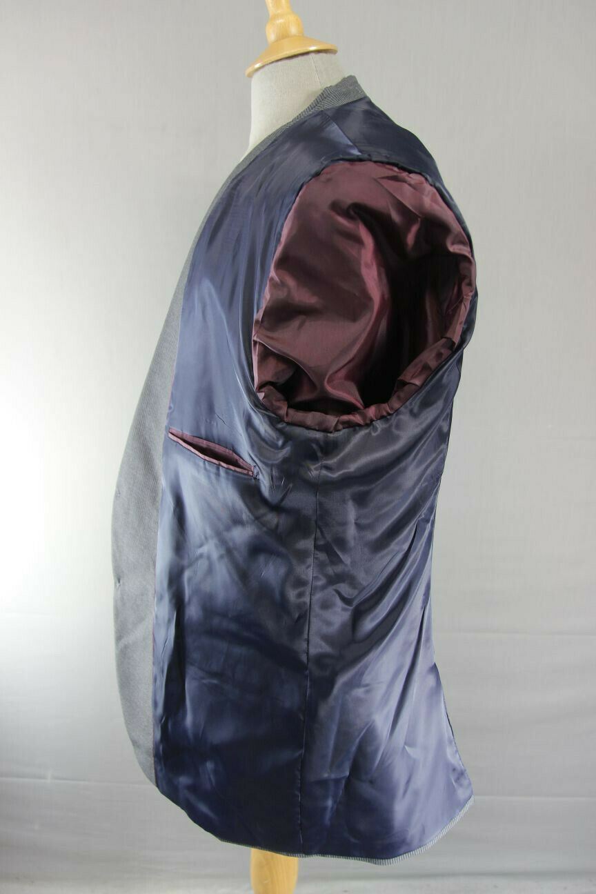 BRAND NEW GREY PINSTRIPED JACKET: 48 INCH CHEST XXL (REGULAR FIT)