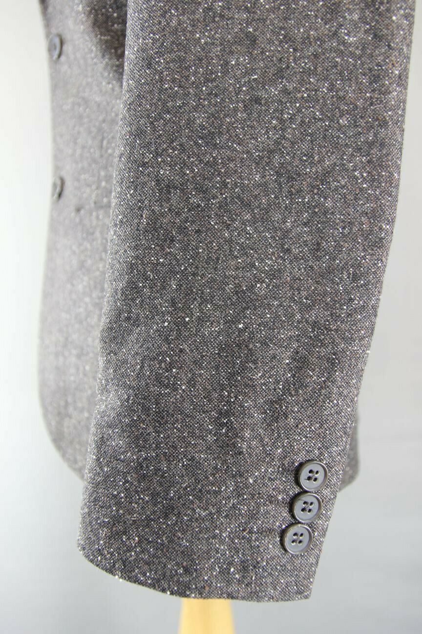 BRAND NEW WOOL RICH BLEND BROWN TWEED JACKET: 34 INCH CHEST