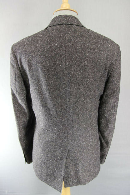 BRAND NEW WOOL RICH BLEND BROWN TWEED JACKET: 34 INCH CHEST