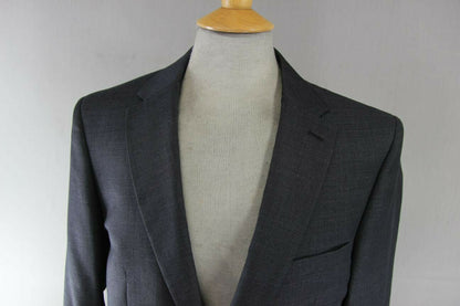 BRAND NEW WOOL RICH BLEND DARK GREY/CHARCOAL JACKET: 38 INCH CHEST (LONG FIT)