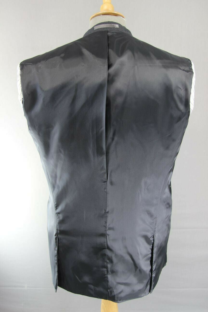 BRAND NEW WOOL RICH BLEND DARK GREY/CHARCOAL JACKET: 38 INCH CHEST (LONG FIT)
