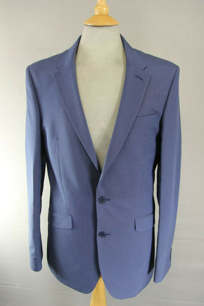 BRAND NEW BLUE JACKET: 38 & 40 INCH CHEST (EXTRA LONG, TAILORED FIT)