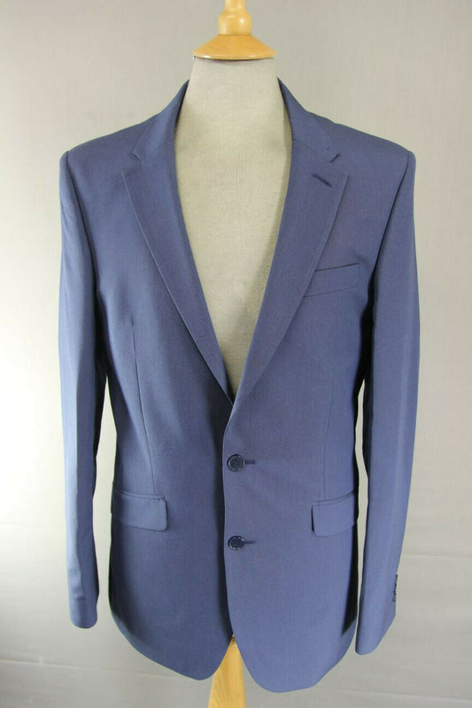BRAND NEW BLUE JACKET: 38 & 40 INCH CHEST (EXTRA LONG, TAILORED FIT)