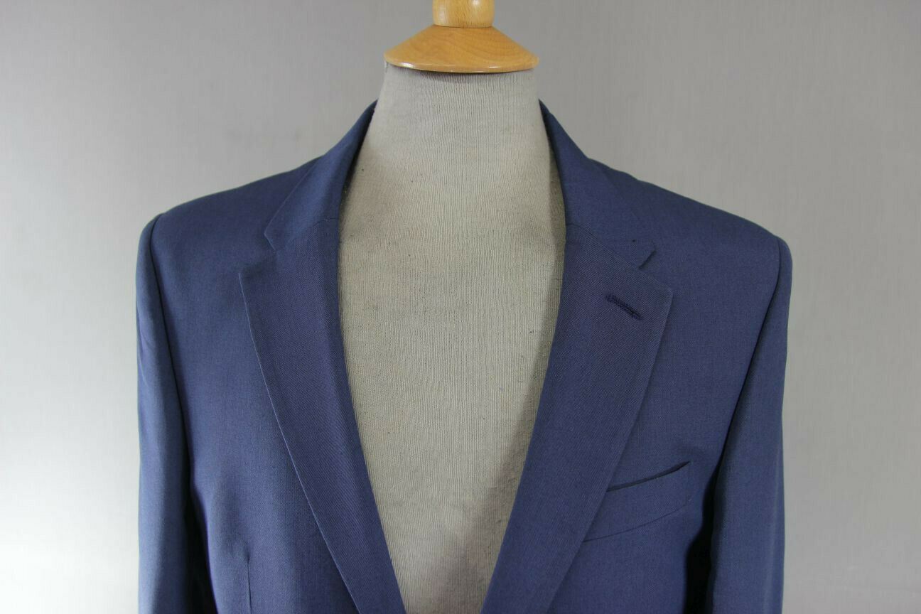 BRAND NEW BLUE JACKET: 38 & 40 INCH CHEST (EXTRA LONG, TAILORED FIT)