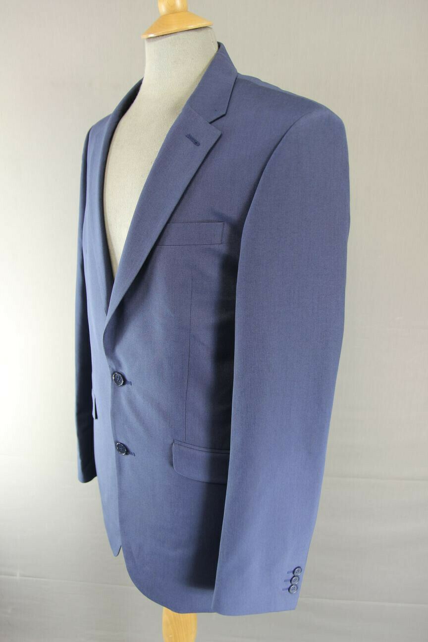 BRAND NEW BLUE JACKET: 38 & 40 INCH CHEST (EXTRA LONG, TAILORED FIT)
