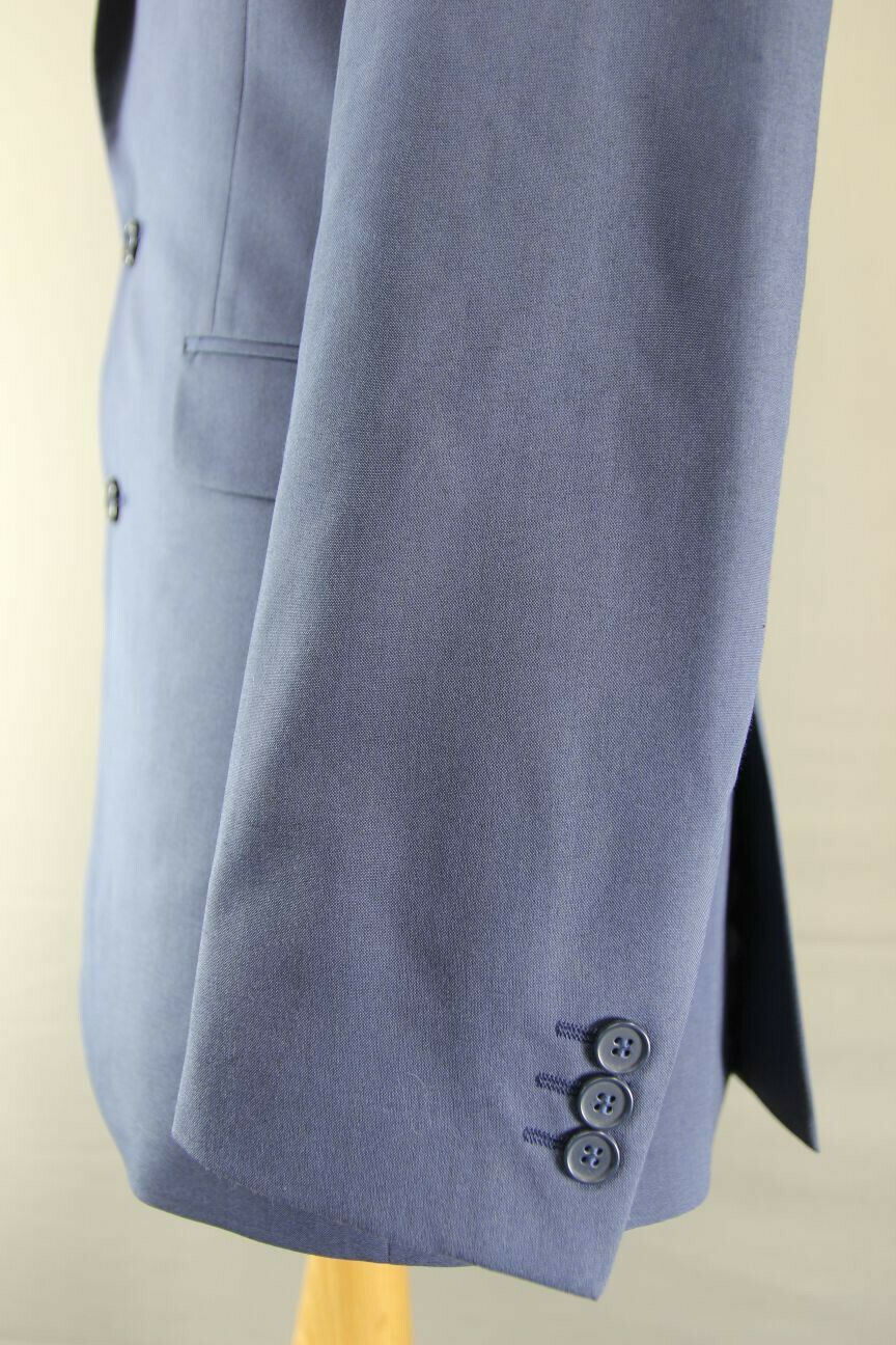 BRAND NEW BLUE JACKET: 38 & 40 INCH CHEST (EXTRA LONG, TAILORED FIT)