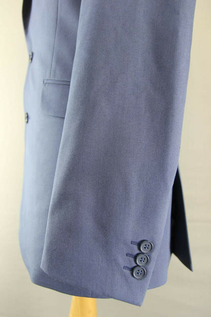 BRAND NEW BLUE JACKET: 38 & 40 INCH CHEST (EXTRA LONG, TAILORED FIT)