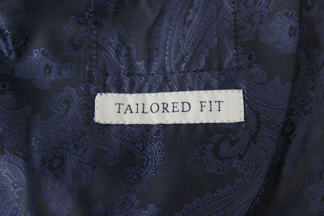 BRAND NEW BLUE JACKET: 38 & 40 INCH CHEST (EXTRA LONG, TAILORED FIT)
