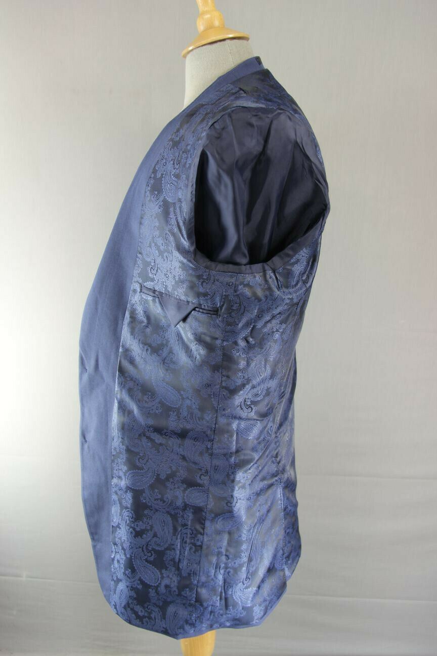BRAND NEW BLUE JACKET: 38 & 40 INCH CHEST (EXTRA LONG, TAILORED FIT)