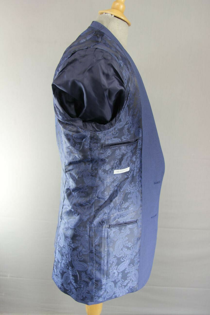 BRAND NEW BLUE JACKET: 38 & 40 INCH CHEST (EXTRA LONG, TAILORED FIT)