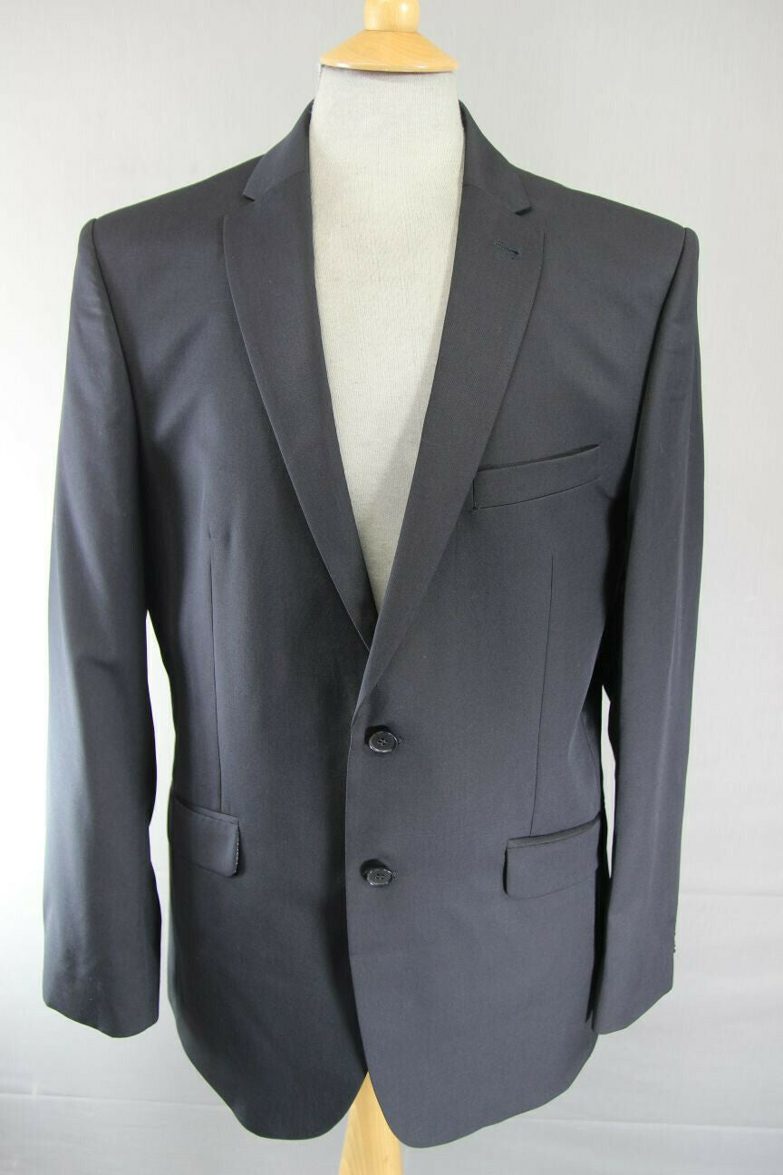 BRAND NEW WOOL RICH BLEND BLACK JACKET: 42 INCH (SHORT OR LONG, TAILORED FIT)