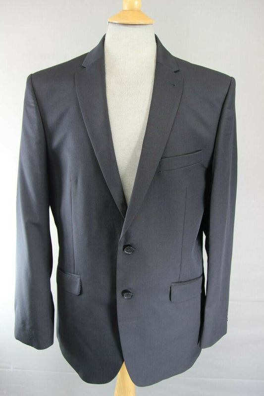 BRAND NEW WOOL RICH BLEND BLACK JACKET: 42 INCH (SHORT OR LONG, TAILORED FIT)