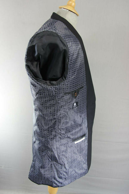 BRAND NEW WOOL RICH BLEND BLACK JACKET: 42 INCH (SHORT OR LONG, TAILORED FIT)
