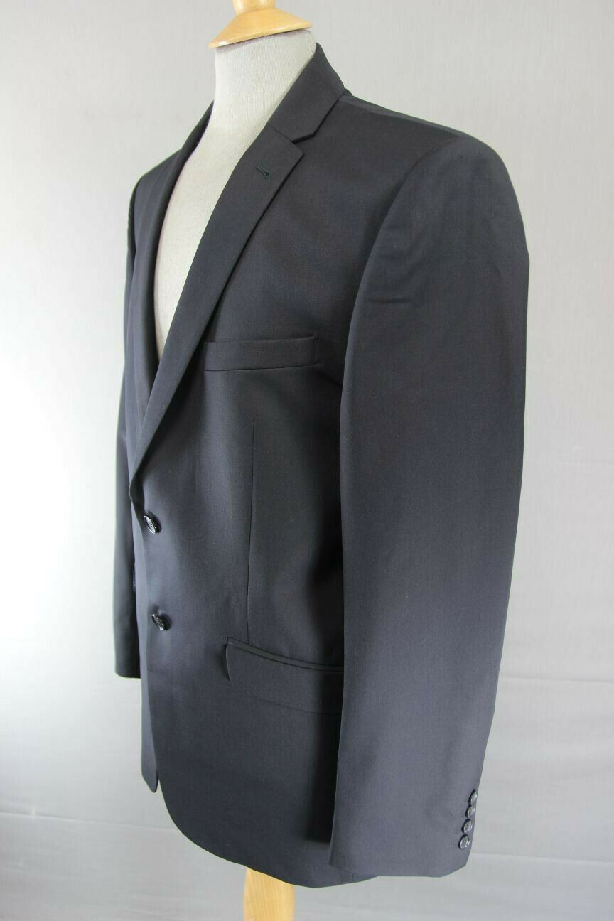 BRAND NEW WOOL RICH BLEND BLACK JACKET: 42 INCH (SHORT OR LONG, TAILORED FIT)