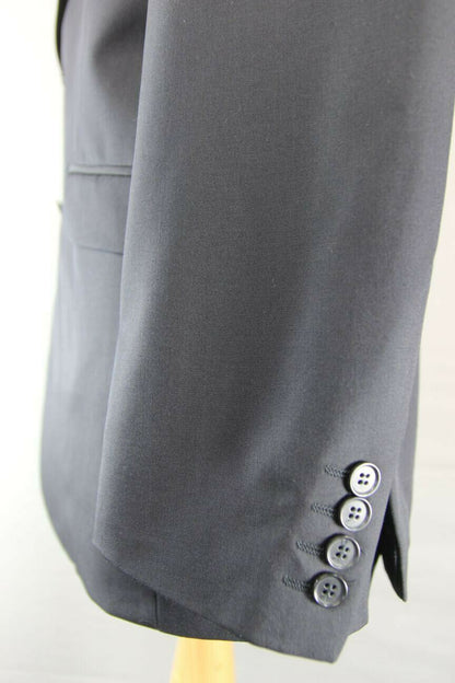 BRAND NEW WOOL RICH BLEND BLACK JACKET: 42 INCH (SHORT OR LONG, TAILORED FIT)
